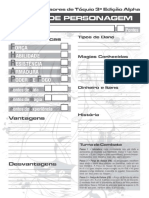 3D&T Alpha - Ficha de Personagem - Biblioteca Ã Lfica PDF