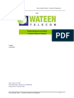 Wateen Enterprise Servicedesk Customer Response Templates