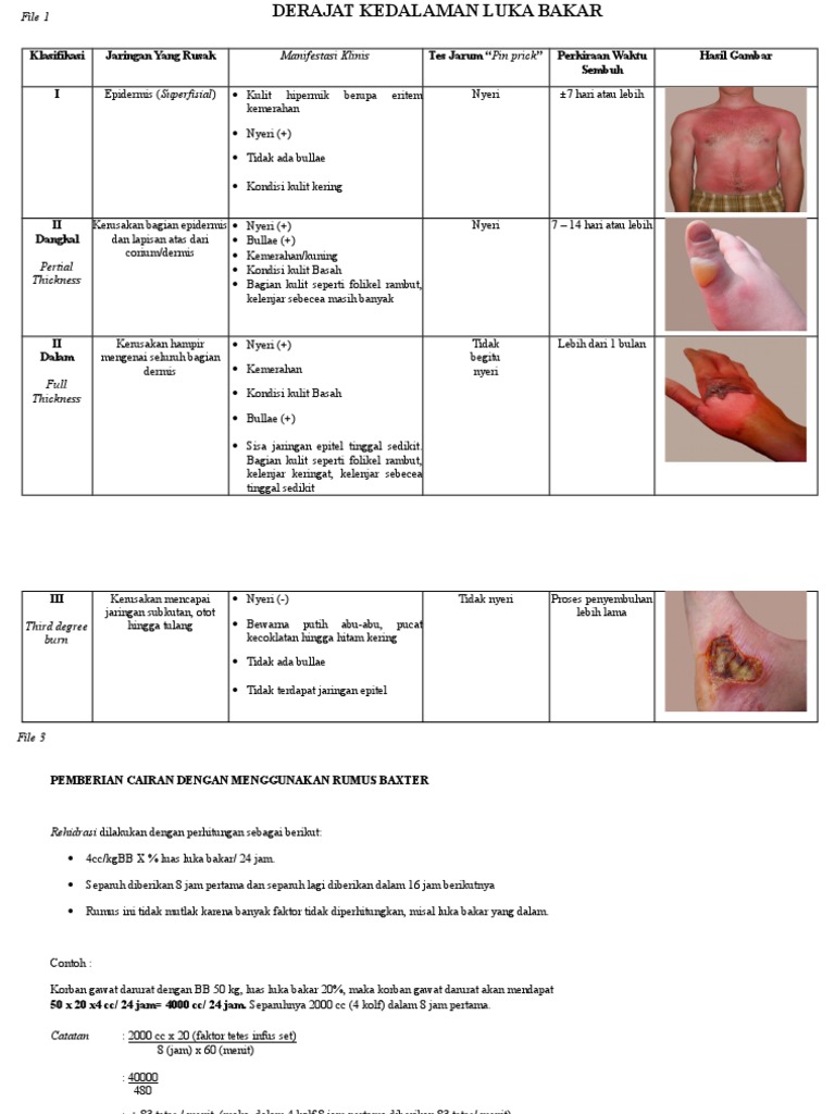 Derajat Kedalaman Luka Bakar | PDF