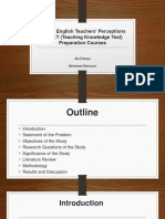 Libyan English Teachers' Perceptions On TKT (Teaching Knowledge Test) Preparation Courses