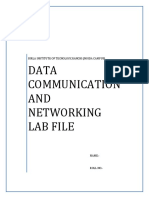 Data Communication AND Networking Lab File: Birla Institute of Tecnology, Ranchi (Noida Campus)