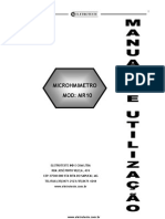 Manual Microhmímetro - MR10-1,2V