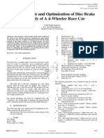 Design Analysis and Optimization of a Race Car Disc Brake System