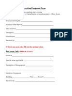 Manual Packing and Receiving Equipment Form:: If This Is An Asset, Also Fill Out The Section Below
