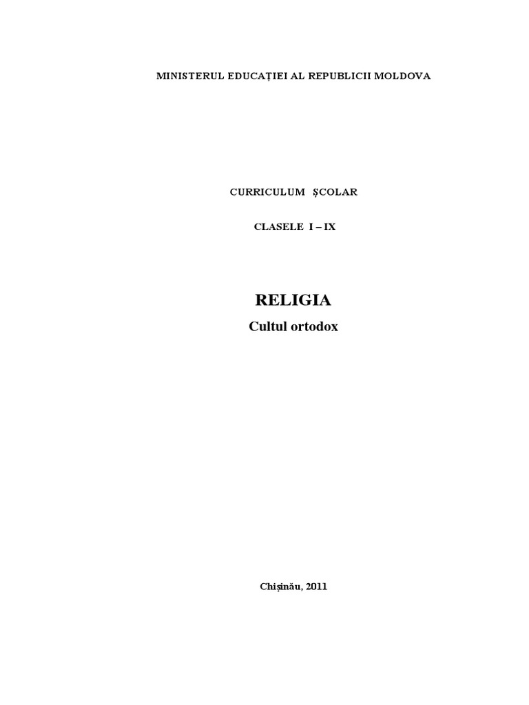 Religia Cultul Ortodox PDF | PDF