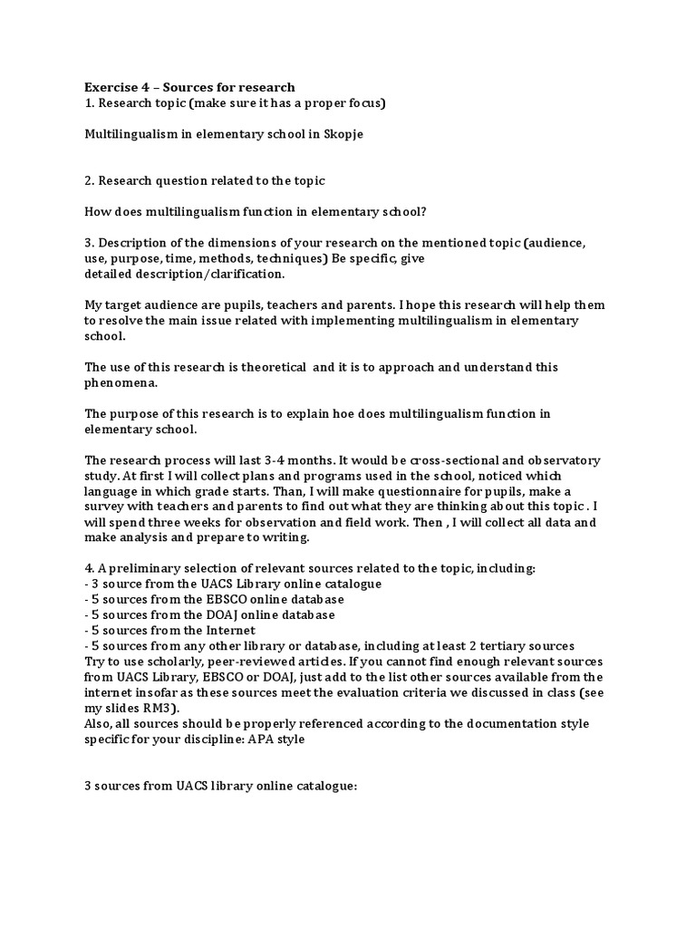 Exercise 4 - Multilingual | PDF | Multilingualism | Psychology