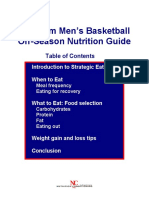 Fordham Men's Basketball Off-Season Nutrition Guide