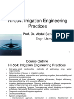 HI-504: Irrigation Engineering Practices: Prof. Dr. Abdul Sattar Shakir Engr. Usman Ali