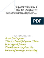 A Beautiful Poem Written by A Father To Save His Daughter !!!