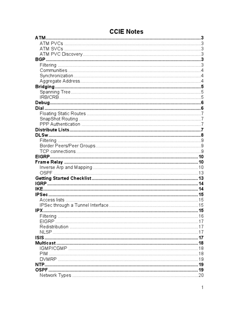 CCIE Notes From Experience | PDF
