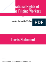 Transnational Rights of Overseas Filipino Workers: Lourdes Antonette V. Calsado
