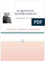Scientific Management: Presentation: Organisations and Behaviour
