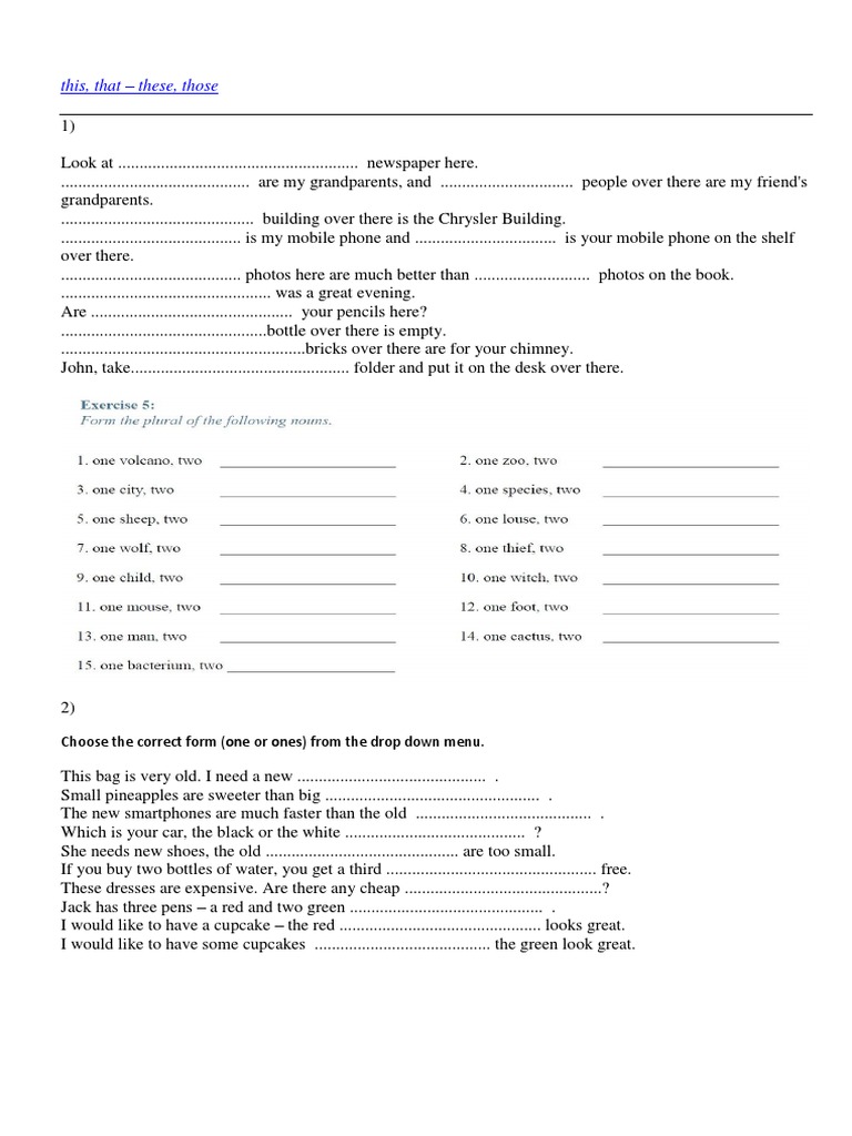 IS THOSE ONES GRAMMATICALLY CORRECT intelligence overview