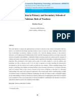 Inclusive Education in Primary and Secondary Schools of Pakistan: Role of Teachers