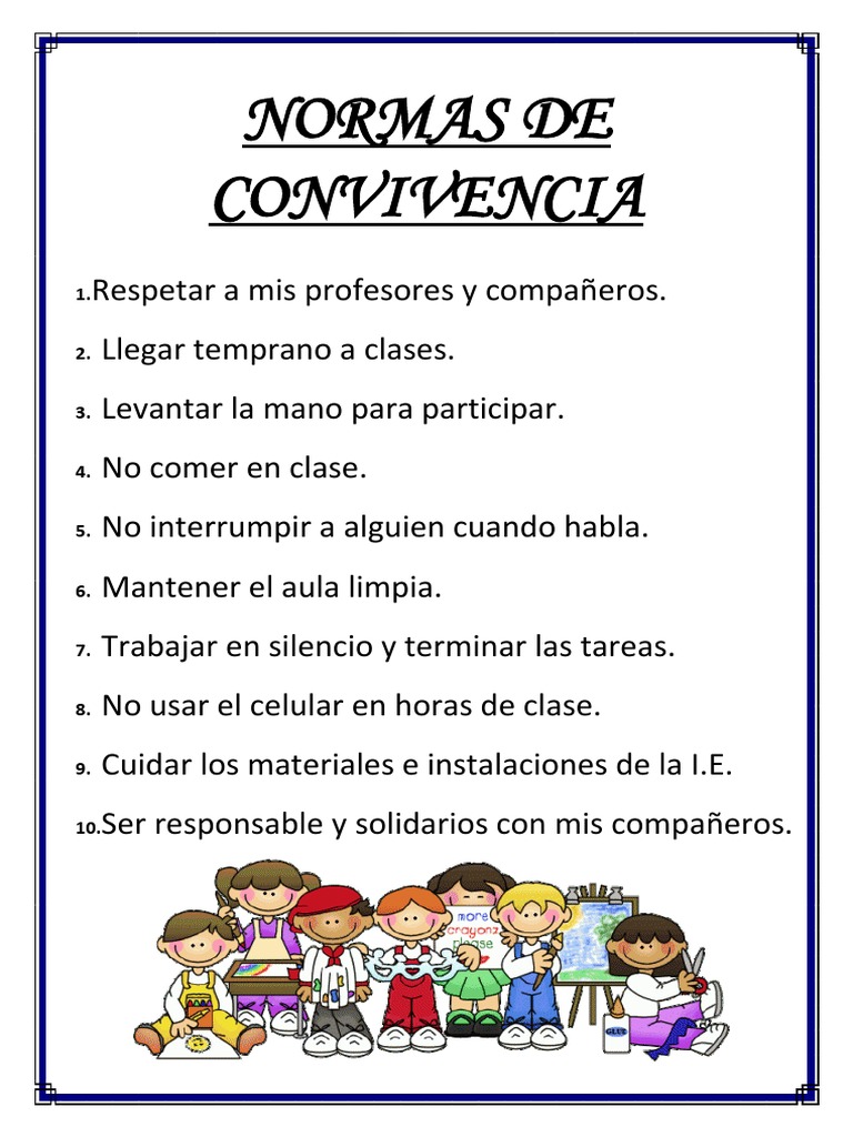 Normas De Convivencia 1 D Deportes Ajedrez