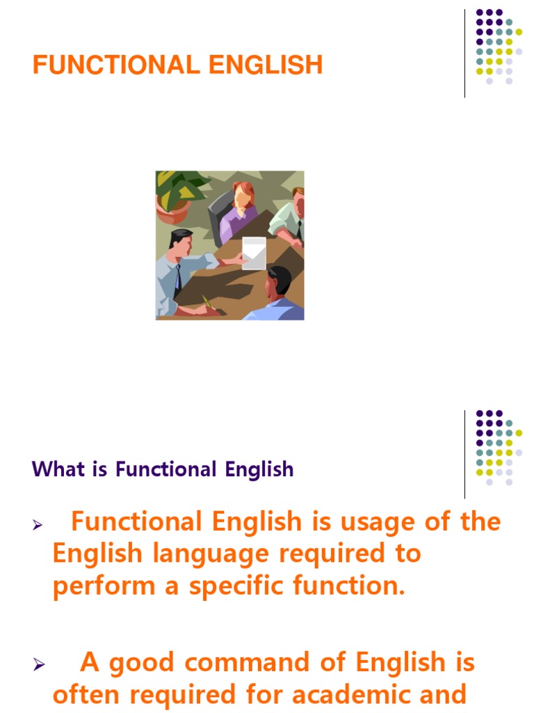 Understanding Functional English Skills | PDF | Speech | Conversation