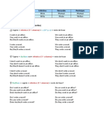 Infinitivo (1. Columna) : Infinitivo Gerundio Participio Regular Irregular