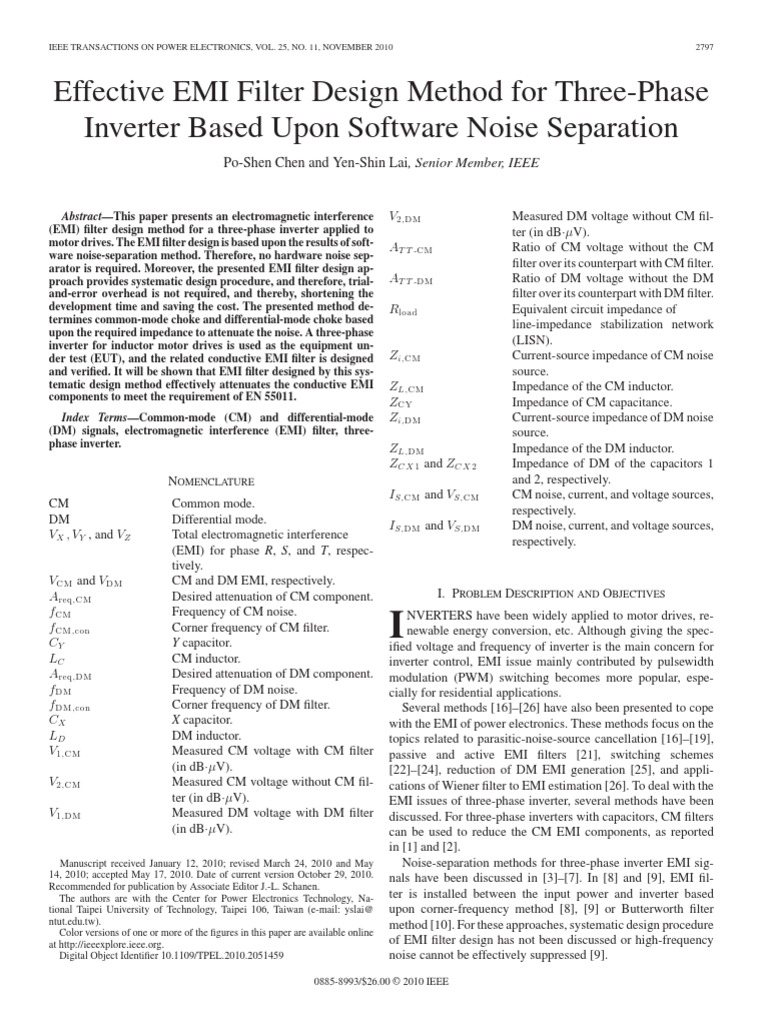 Effective EMI Filter PDF | PDF | Electromagnetic Interference ...