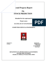 Second Progress Report On Stock Prediction: Bachelor of Engineering