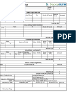 Travel Expense Format