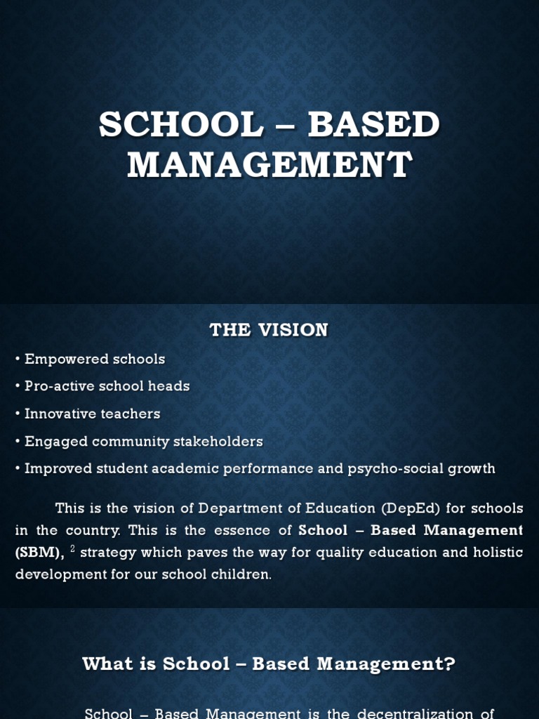 WHAT IS SCHOOL BASED MANAGEMENT PDF visual data 3