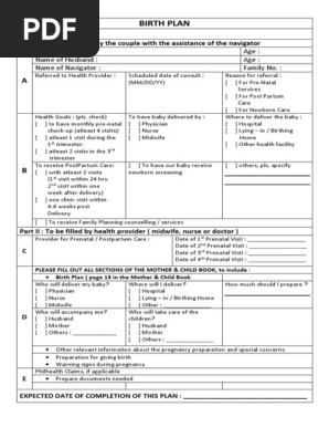 Birth Plan