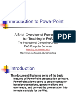 Introduction To Powerpoint: A Brief Overview of Powerpoint For Teaching in Fas