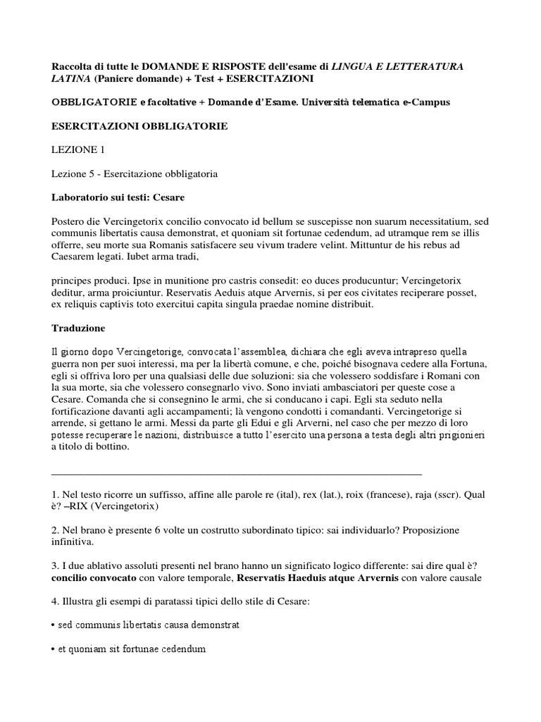 Raccolta Di Tutte Le DOMANDE E RISPOSTE Dell | PDF