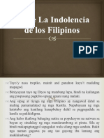 Sobre La Indolencia de Los Filipinos