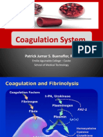 Coagulation System: Patrick Jumar S. Buenaflor, RMT