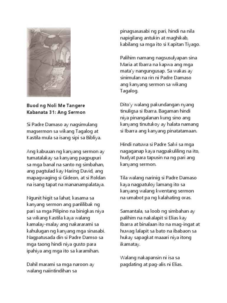Buod Ng Noli Me Tangere Kabanata 31
