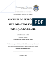 As crises do petróleo e seus impactos sobre a inflação brasileira
