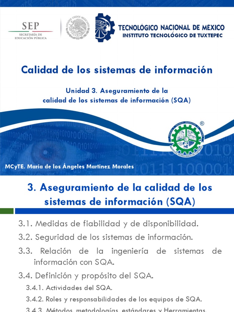 Aseguramiento de la Calidad en SIA | PDF | Ingeniería de software ...