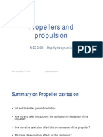 Propellers and Propulsion: MEC E2001 - Ship Hydrodynamics