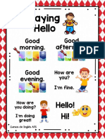 Saying Hello and Goodbye Cheat Sheet PDF