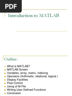 Intoduction To MATLAB