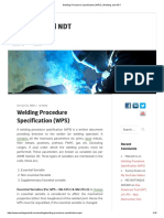 Welding Procedure Specification (WPS) - Welding and NDT