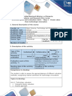 Activity Guide and Evaluation Rubric - Step 2 - Create Value From Technologic Innovation