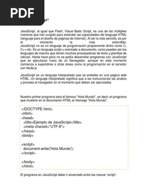 Que Es Javascript Docx Script Java Programa De Computadora