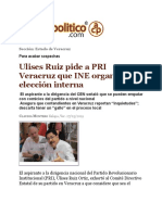 27.03.19 Ulises Ruiz pide a PRI Veracruz que INE organice su elección interna 