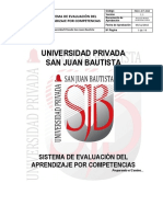 Sistema de evaluación por competencias UPSJB