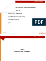 Subject Name: Management and Entrepreneurship Subject Code: 10AL51 Prepared By: PUNITHA S Department: Aeronautical Eng.. Date: 10 Sep 2014 Unit - 7