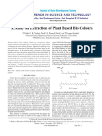 A Study on Extraction of Plant Based Bio Colours