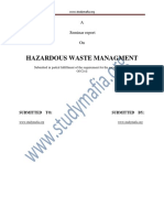 Hazardous Waste Management Seminar Report
