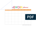 HOMEWORK PLANNER Colourful PDF