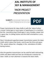 Design and Fabrication of a Gearless Power Transmission for Skew Shafts