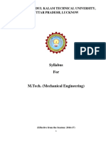 M.tech. Mechanical Engineering 2018-19