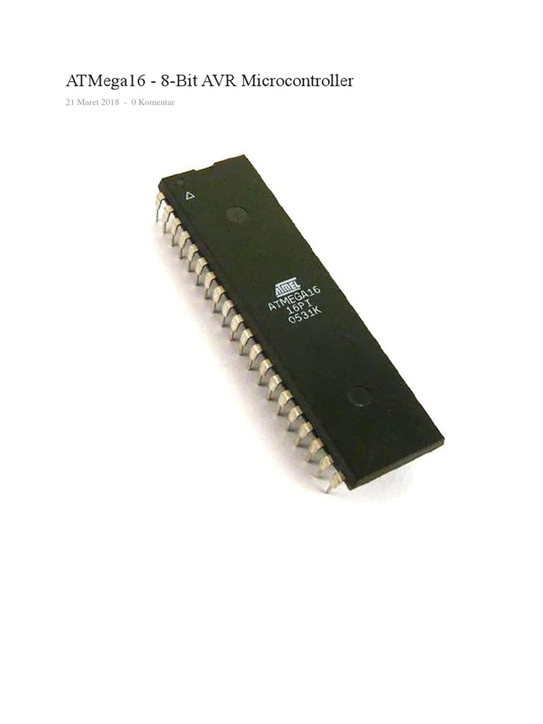 Datasheet Mikrokontroler ATMega16 | PDF | Komputer | Teknologi & Rekayasa