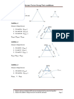 Transformer Vector Group Test Conditions: 1. 1U and 2w (V) 2. 2w and 1W (V) 3. 1U and 1W (V)