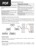 Q1. Differentiate Between Extended and Expanded Memory